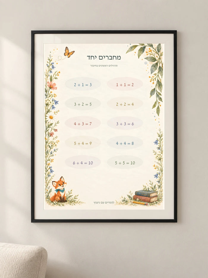 מחברים יחד — פוסטר לימודי עם ניצוץ