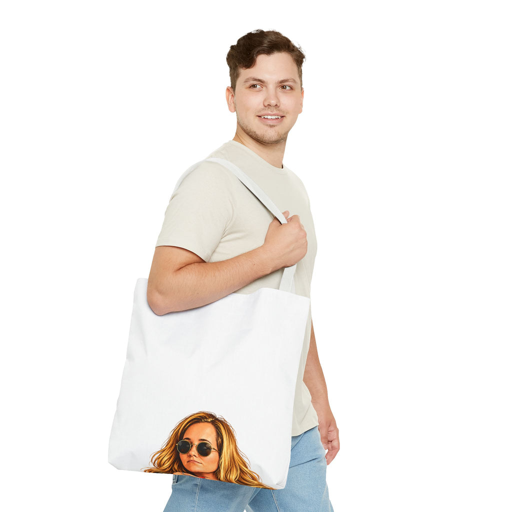 תיק בד מודפס עם איור אישי