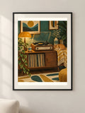 ערב על התקליט — תמונה לבית — framed — minimal-room-v3