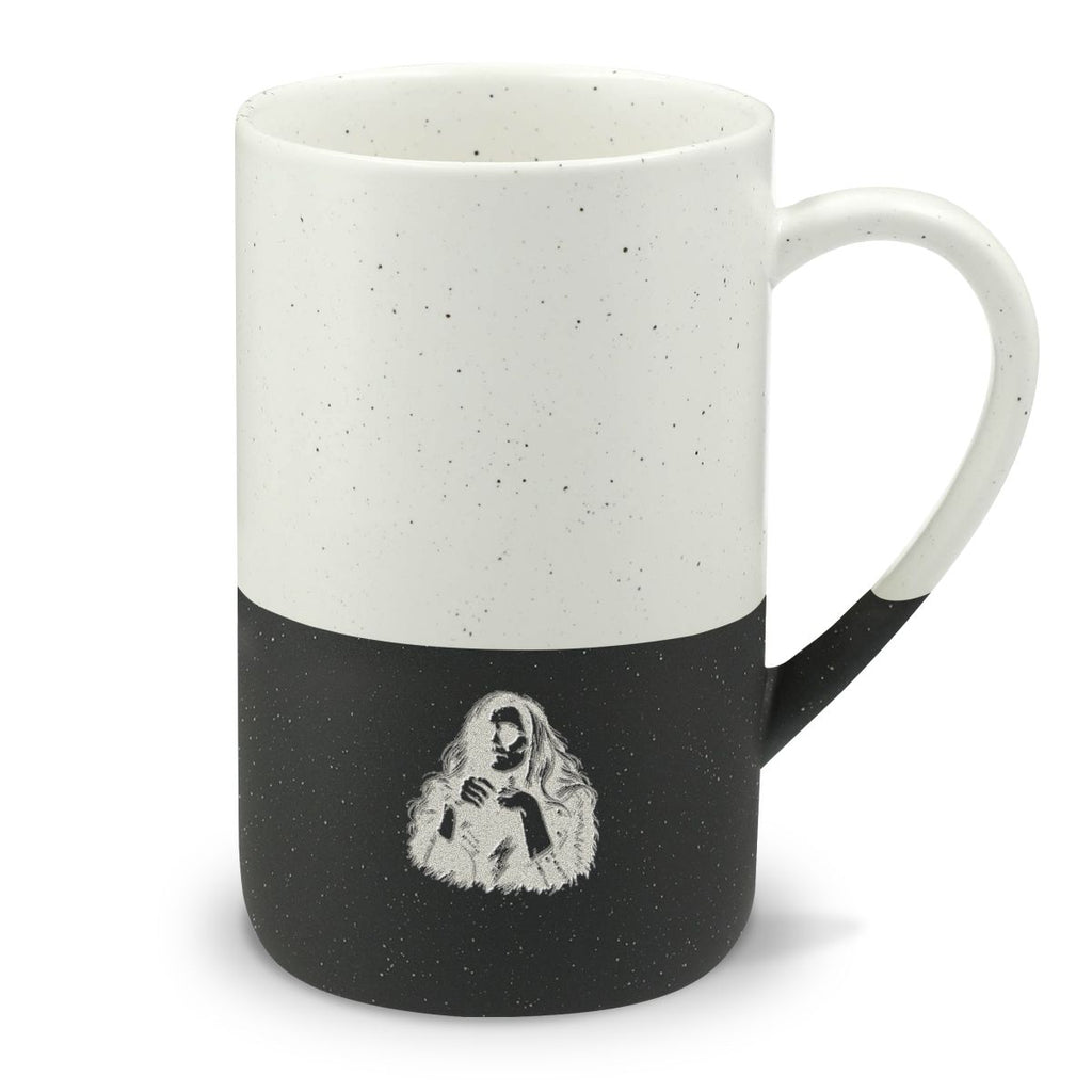 ספל קרמיקה מנוקד 13oz עם חריטה אישית — דוגמה בסגנון קשוח