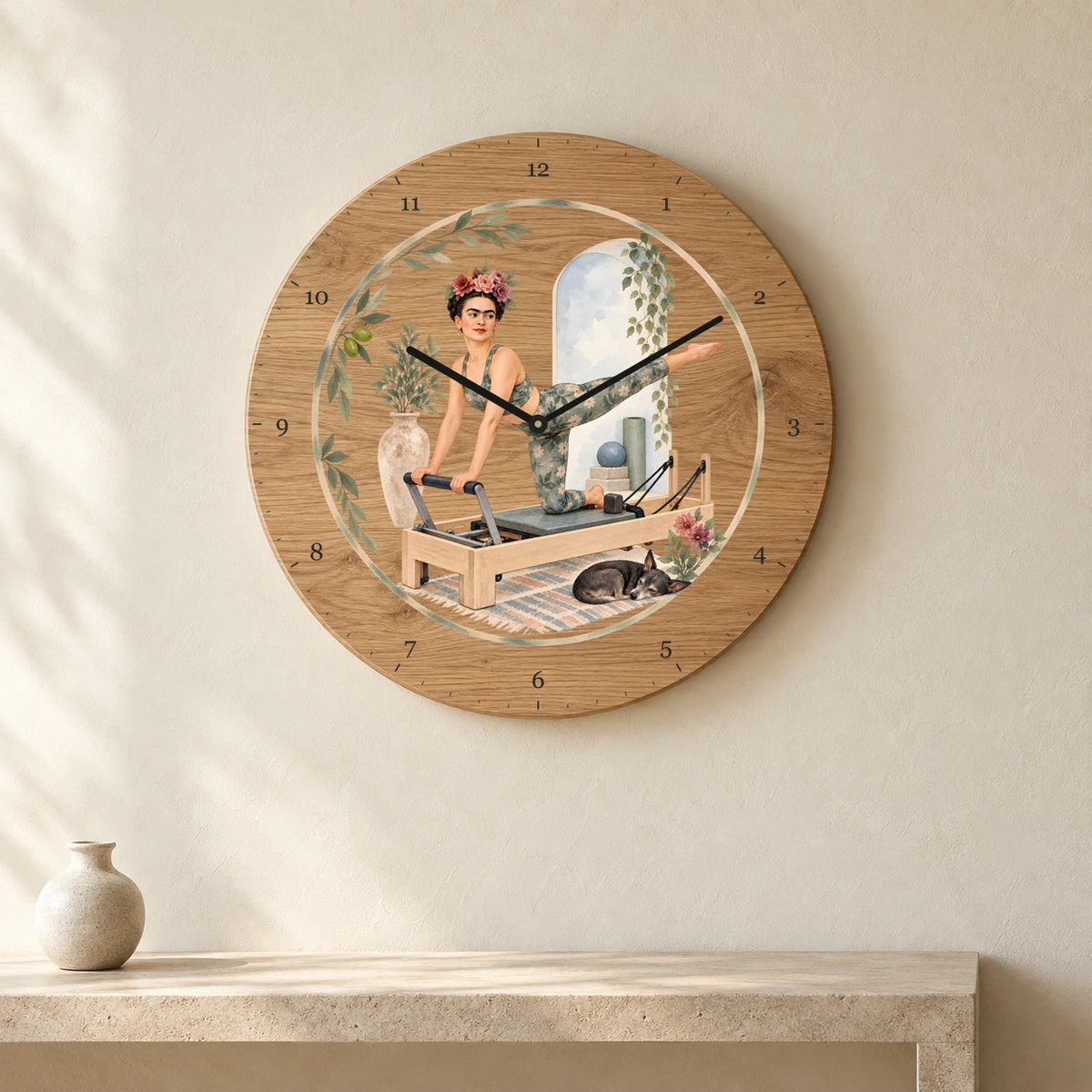 שעון עץ — פרידה בפילאטיס — room — oak-clock-room-v1