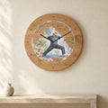 שעון עץ — בן־גוריון בתנוחת הלוחמת — room — oak-clock-room-v1