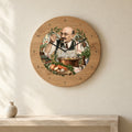 שעון עץ — חיים ויצמן מבשל מרק — room — oak-clock-room-v1