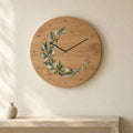 שעון עץ — ענף זית — room — oak-clock-room-v1