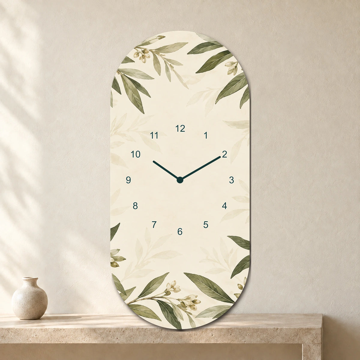 שעון בעיצוב אישי — מאורך לגובה · 14×30 ס״מ — wood — custom-clock-v1