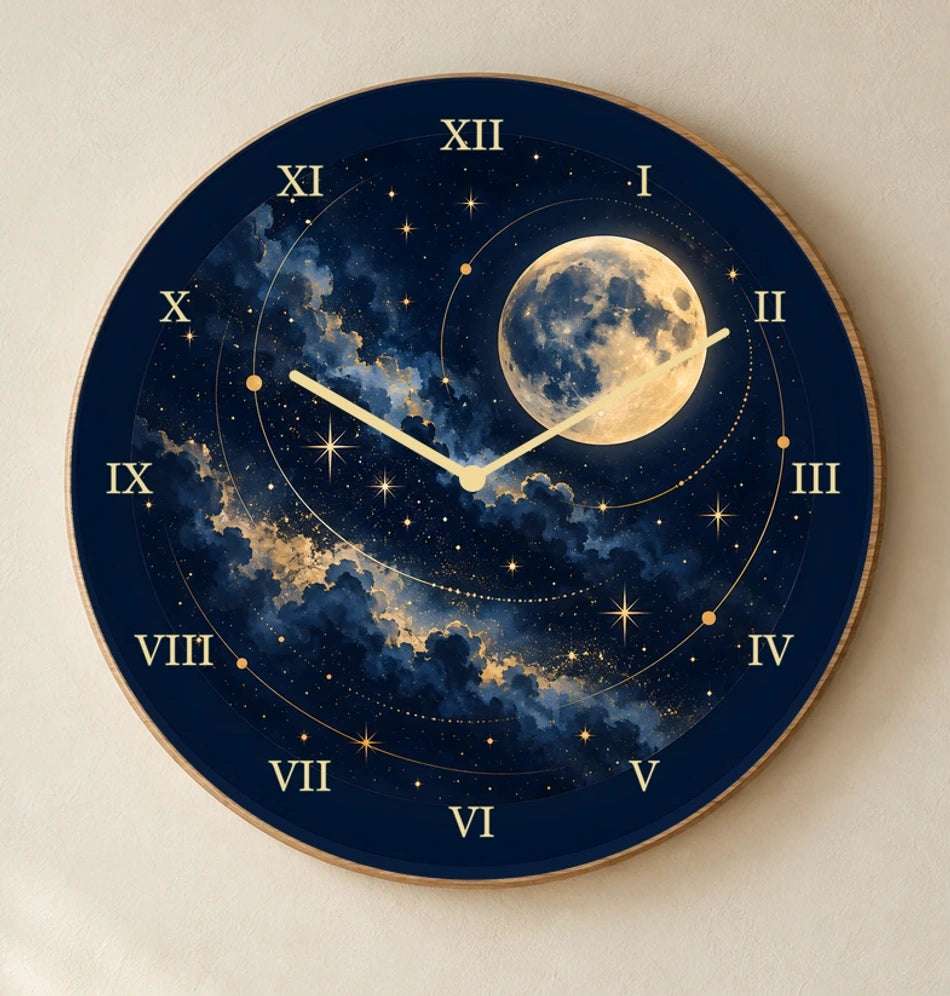 שעון פורמיקה — לילה קוסמי — detail — formica-clock-room-v1