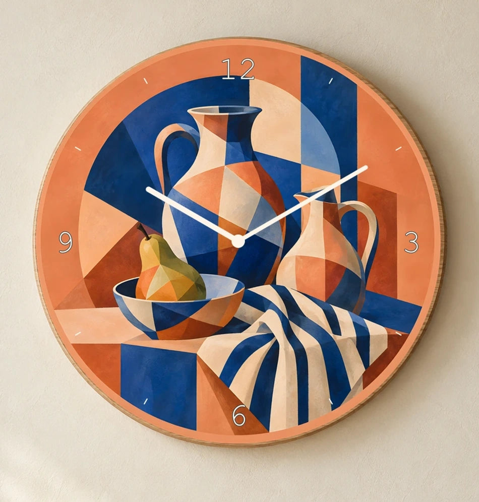 שעון פורמיקה — טבע דומם קוביסטי — detail — formica-clock-room-v1