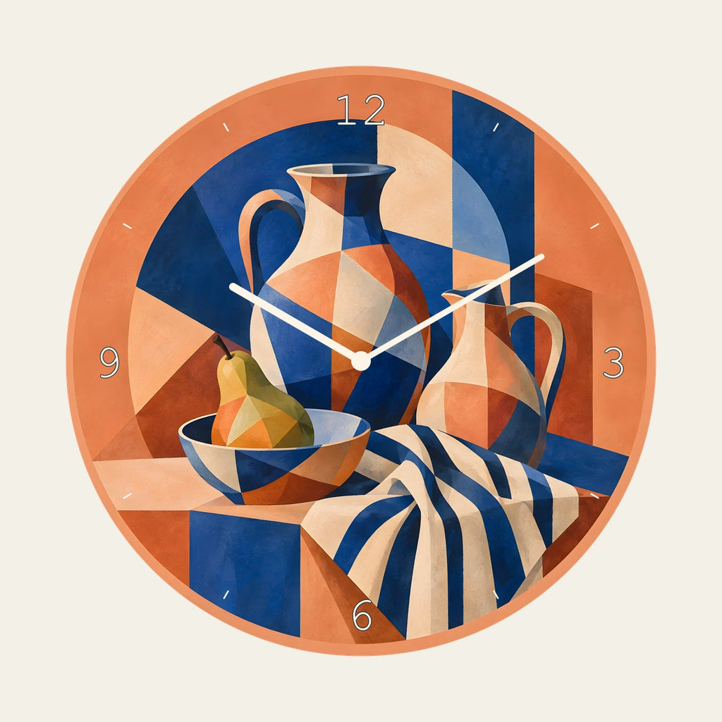 שעון פורמיקה — טבע דומם קוביסטי — pack — formica-clock-room-v1