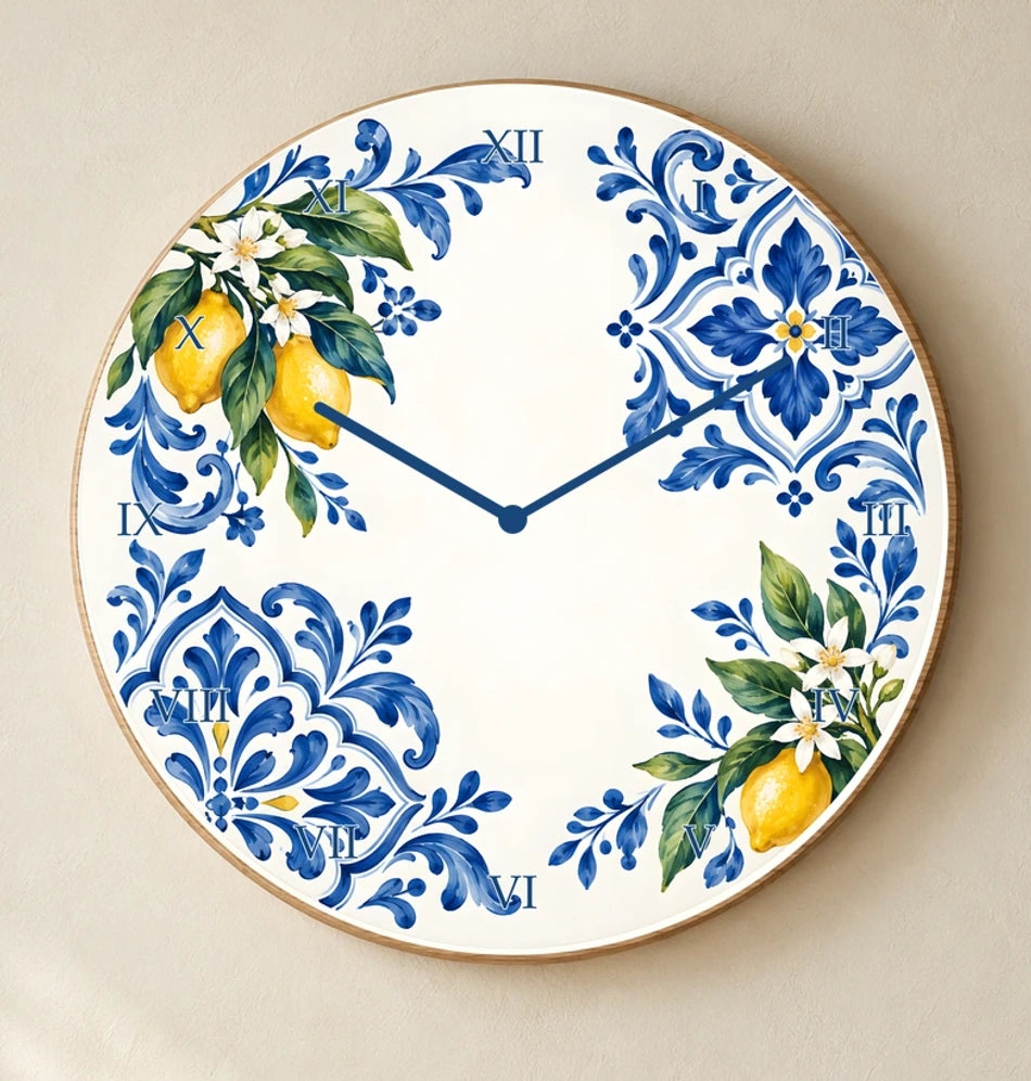 שעון פורמיקה — כחול ים תיכוני — detail — formica-clock-room-v1