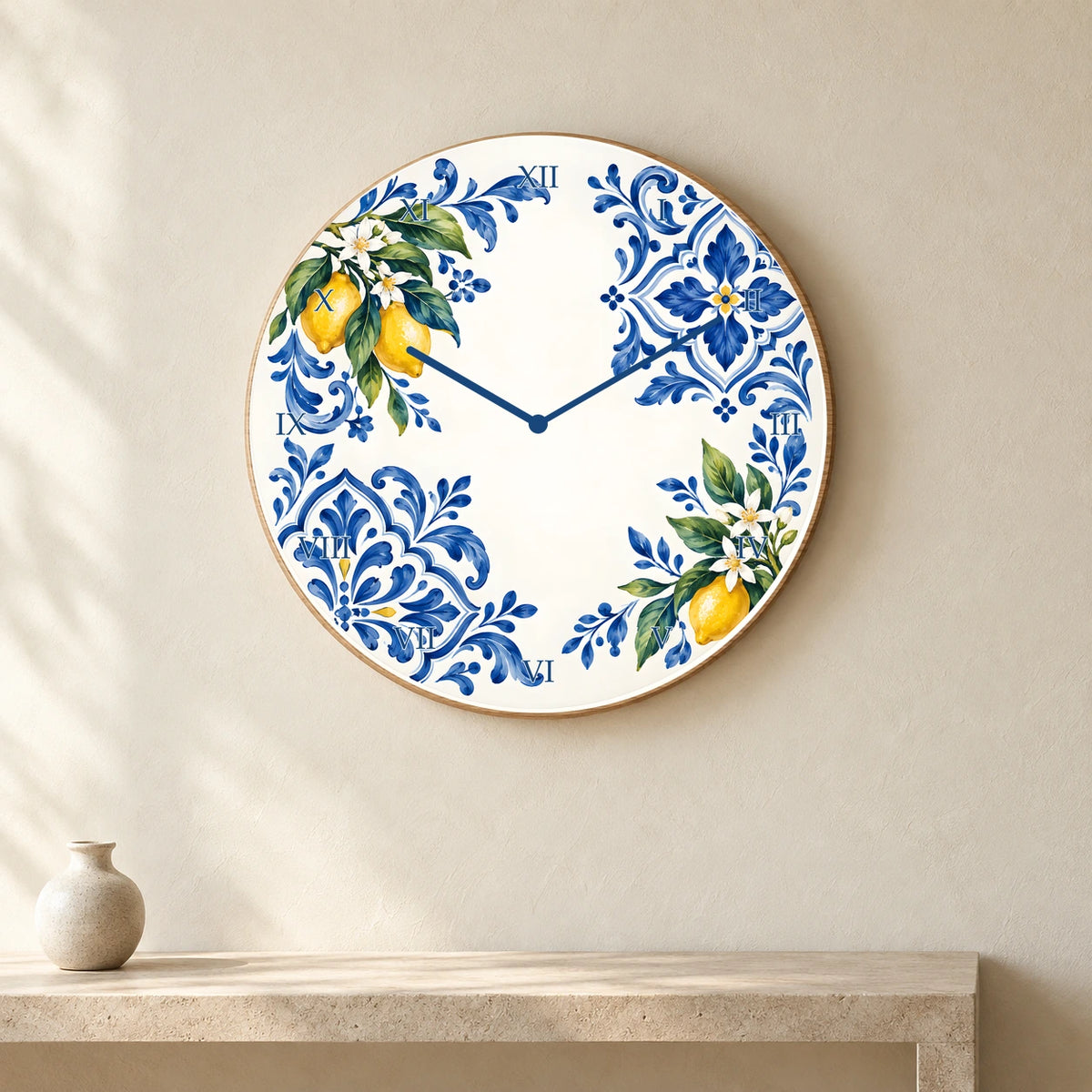 שעון פורמיקה — כחול ים תיכוני — room — formica-clock-room-v1