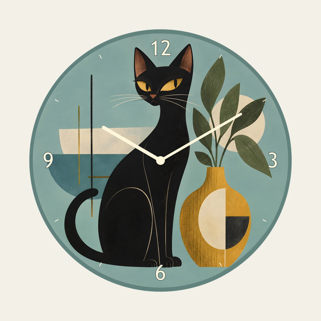 שעון פורמיקה — חתול של אמצע המאה — pack — formica-clock-room-v1