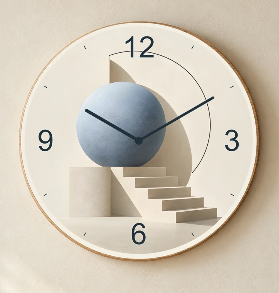 שעון פורמיקה — מינימל פיסולי — detail — formica-clock-room-v1