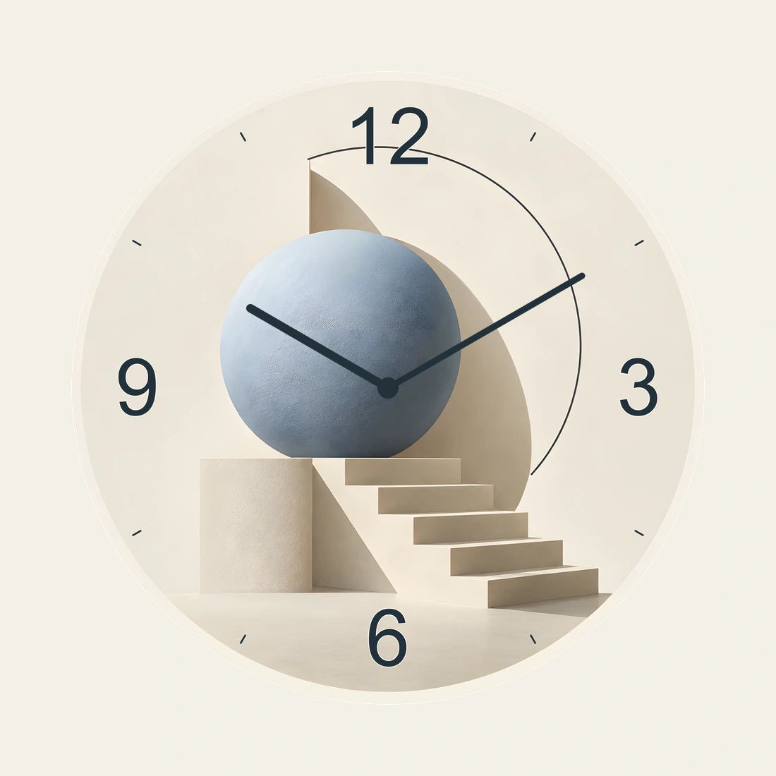 שעון פורמיקה — מינימל פיסולי — pack — formica-clock-room-v1