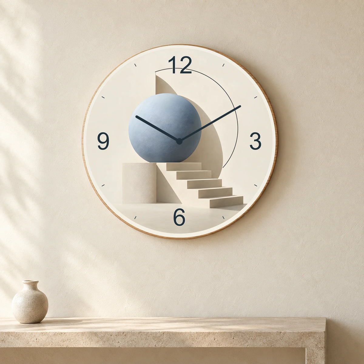 שעון פורמיקה — מינימל פיסולי — room — formica-clock-room-v1
