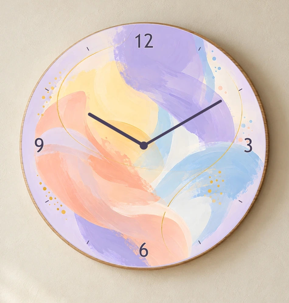 שעון פורמיקה — שכבות פסטל — detail — formica-clock-room-v1