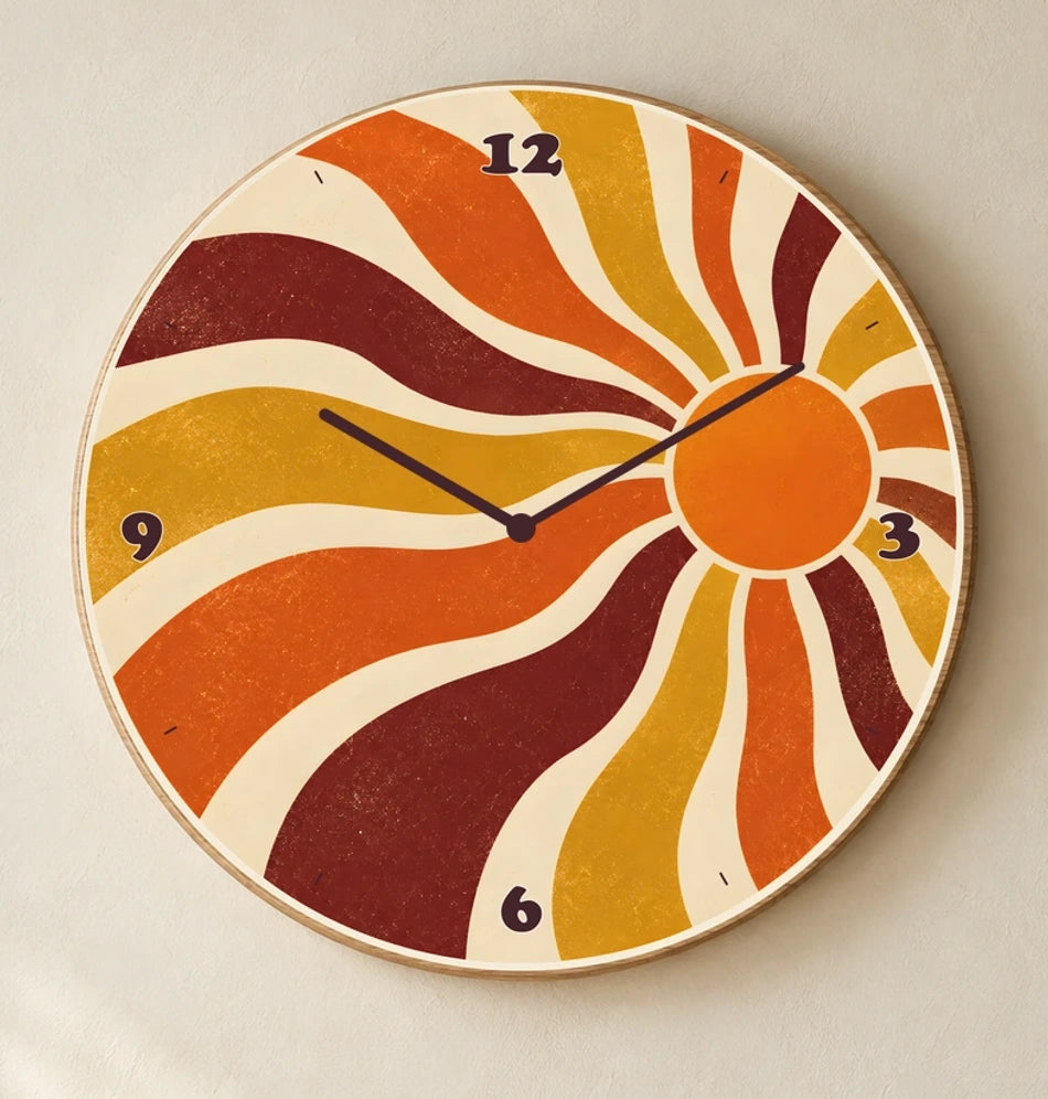 שעון פורמיקה — שמש רטרו — detail — formica-clock-room-v1