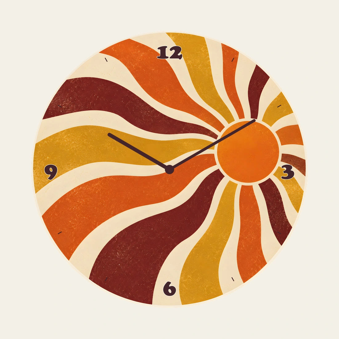 שעון פורמיקה — שמש רטרו — pack — formica-clock-room-v1