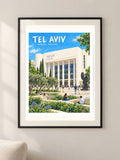תיאטרון הבימה בתל אביב — פוסטר מאויר — framed — minimal-room-v3