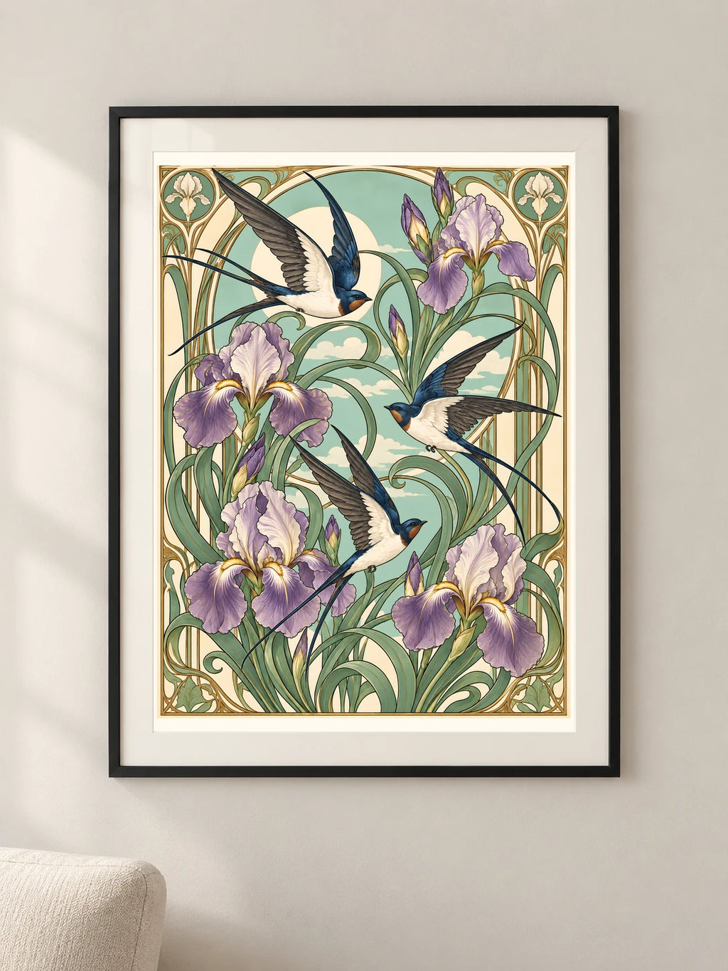 אביב מעוגל — פוסטר אמנות מקורי — framed — minimal-room-v3