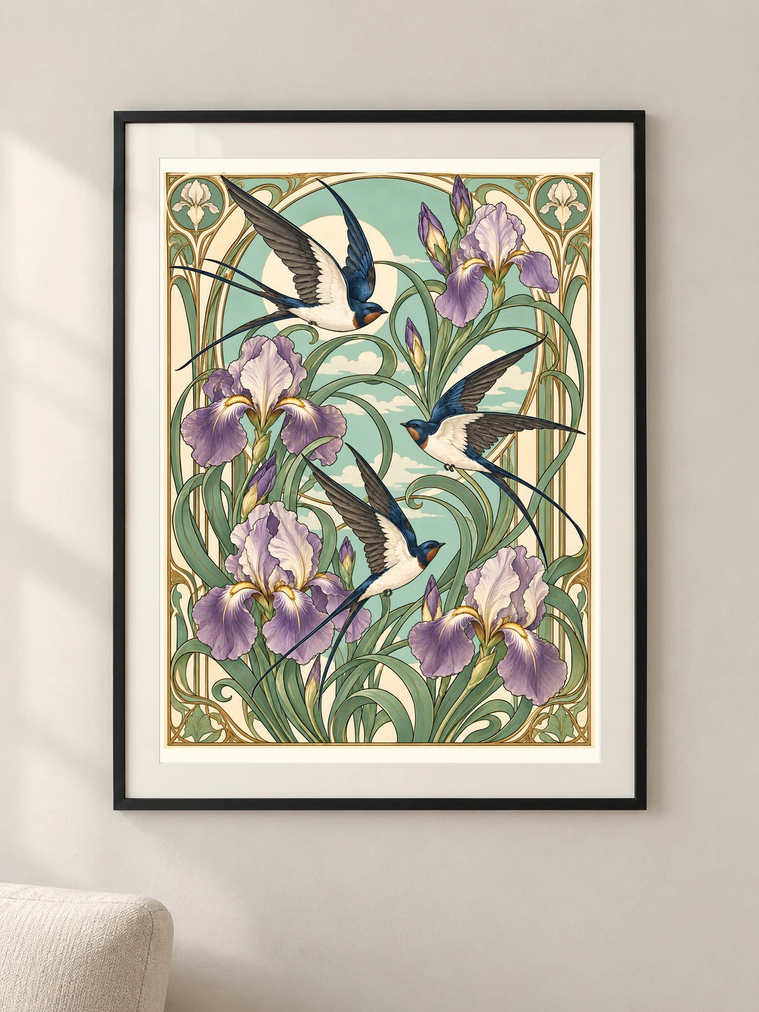 אביב מעוגל — פוסטר אמנות מקורי — framed — minimal-room-v3