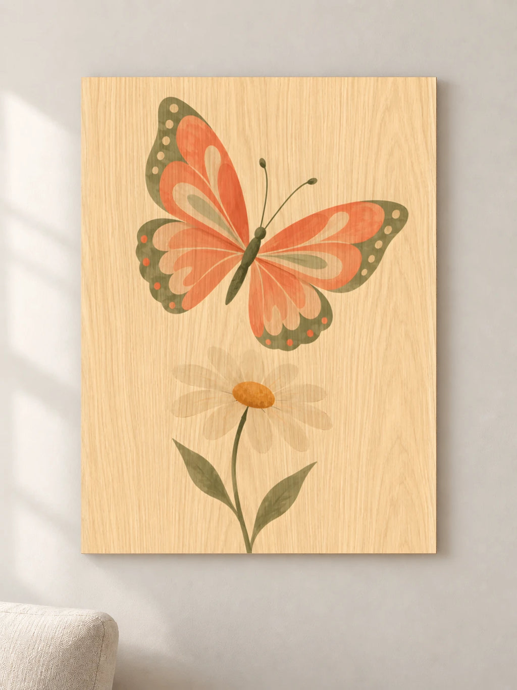 פרפר מעל פרח — wood — minimal-room-v3