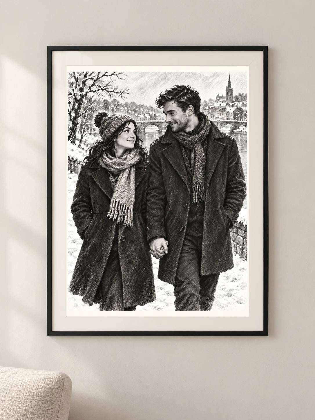 רגע קרוב — פוסטר אמנות מקורי — framed — minimal-room-v3