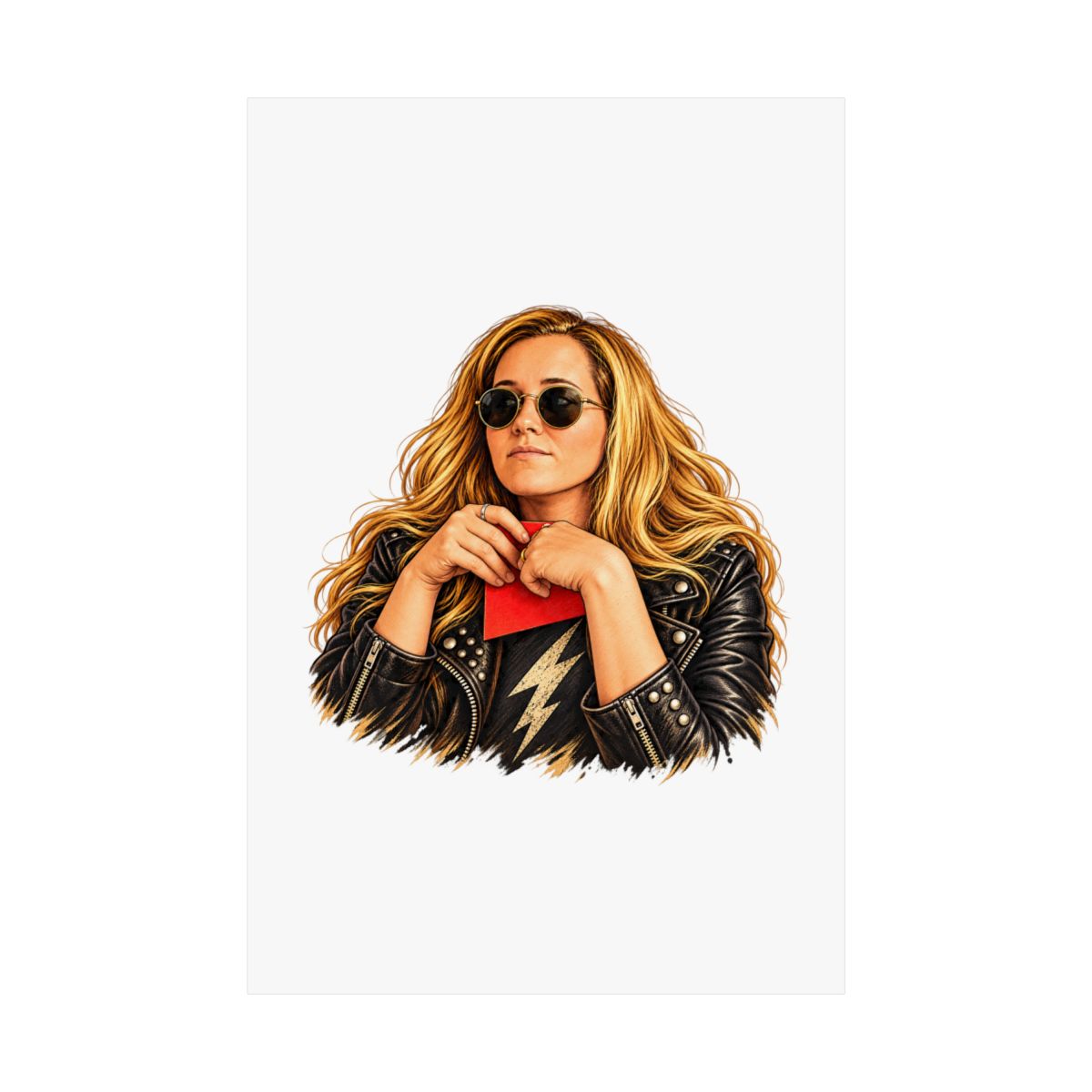 פוסטר אנכי עם איור אישי — זווית נוספת של המוצר