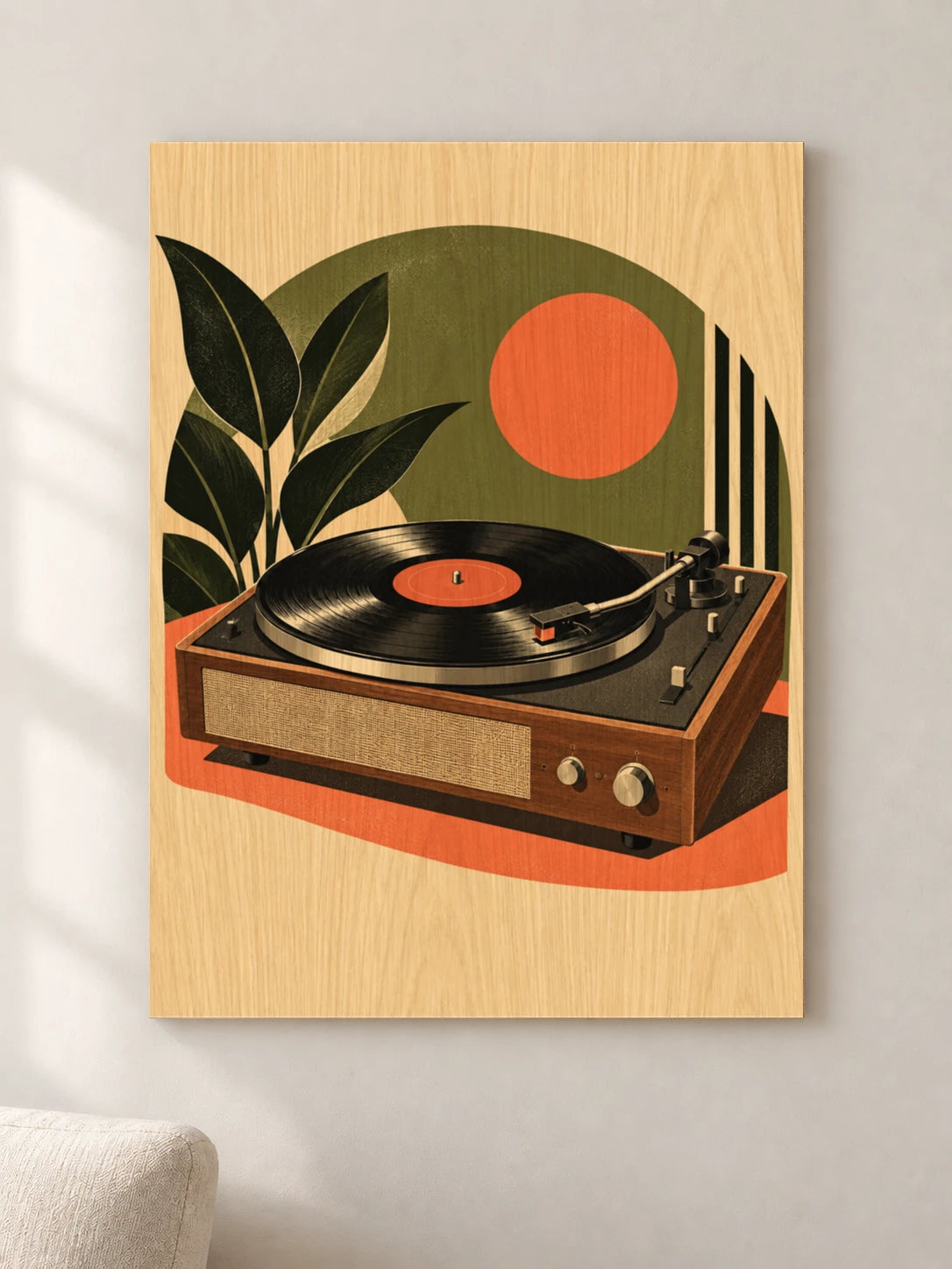 האובייקט שלכם בפוסטר רטרו — עם טקסט אישי — wood — minimal-room-v3